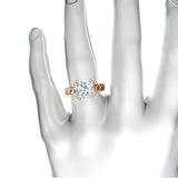 Twisted Infinity Engagement Ring 3.5ct Cushion Cut Diamond 14k Rose Gold Finish