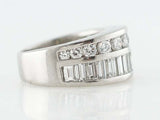 5ct Round Emerald Cut Diamond Art Deco Half Eternity Band 14k White Gold Finish