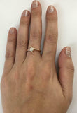 1ct Round Cut VVS1 Diamond Engagement Ring Solitaire ByPass 14k Rose Gold Finish