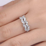 2ct Marquise Cut Diamond Engagement Ring Floral Leaf Cluster 14k White Gold Over