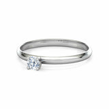 0.25ct Engagement Ring Round Cut Diamond Solitaire Design 14k White Gold Finish