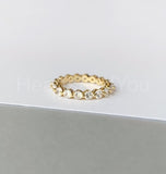 2ct Round Cut Moissanite Single Prong Full Eternity Wedding Band 14k Gold Plated