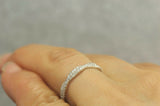 2Ct Round Cut DVVS1 Diamond Twisted Swirl Wedding Band 14K White Gold Finish