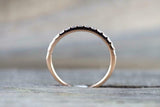 0.4ct Baguette Cut Diamond Wedding Band 14k RoseGold Over Dainty Minimalist Thin