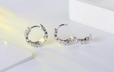 1.7ct Round Cut VVS1D Diamond Trendy Women Hoop Earrings 14k White Gold Finish