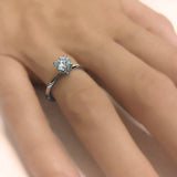 1ct Round Cut Diamond Classic Proposal Solitaire Women Ring 14k White Gold Over