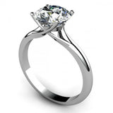 1.4ct Round Cut Diamond Stylish Solitaire Engagement Ring 14k White Gold Finish