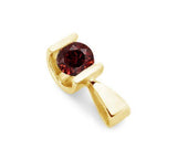 1ct Round Cut Red Garnet Unique Design Pendant 14k Yellow Gold Finish NO CHAIN