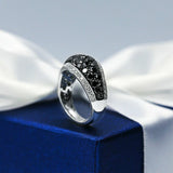 2.8ct Round Black Diamond Engagement Ring 14k White Gold Finish Classic Cocktail