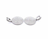 2.5ct Round Cut VVS1D Diamond Cluster Disc Drop Earrings 14k White Gold Finish