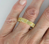 4ct Cushion Cut Diamond Wedding Ring Band Full Eternity 14k Yellow Gold Finish