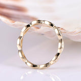 Full Eternity Wedding Ring Band 1ct Round Cut Diamond 14k Yellow Gold Finish