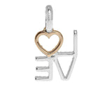 0.2ct Round Cut VVS1D Diamond Heart Love Stylish Pendant 14k Dual Gold Finish