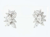 2ct Marquise Cut Diamond Floral Cluster Women Stud Earrings 14k White Gold Over