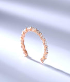 1ct Marquise Cut VVS1D Diamond Wedding Band Open Stackable 14k Rose Gold Finish