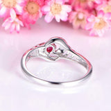 1.2ct Oval Cut Pink Ruby Engagement Ring Stylish Unique 14k White Gold Finish