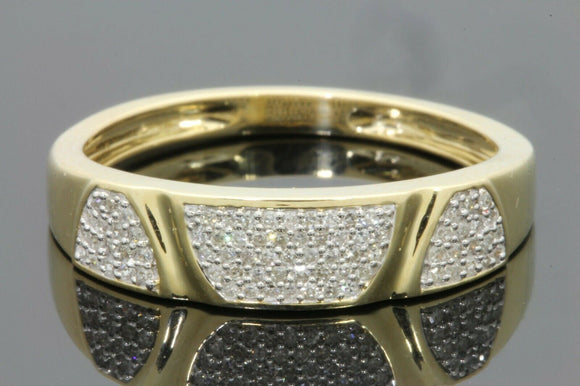 3Ct Round Cut Diamond Cluster Stylish Unisex Wedding Band 14K Yellow Gold Finish