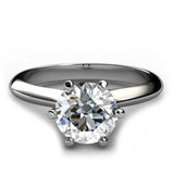 1ct Round Cut Diamond Cathedral Solitaire Engagement Ring 14k White Gold Finish