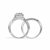 2.3ct Engagement Ring Round Cut Diamond Bridal Set Infinity 14k WhiteGold Finish