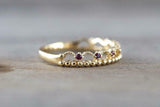 0.2ct Round Cut Pink Ruby Engagement Ring 14k Yellow Gold Finish Crown Tiara