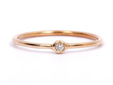 0.2ct Engagement Ring Round Cut Diamond Solitaire Design 14k Rose Gold Finish