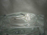 6 Prong Solitaire Engagement Ring 1.5ct Oval Cut Diamond 14k White Gold Finish