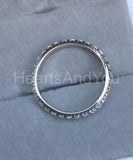 0.7ct Round Cut Moissanite Full Eternity Wedding Band 14k White Gold Plated