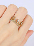 1.5ct Baguette Cut Diamond Engagement Ring 14k Yellow Gold Finish Crown Design