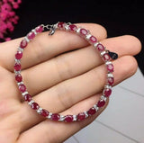 20ct Oval Cut Pink Ruby Diamond Elegant Tennis Bracelet 14k White Gold Finish