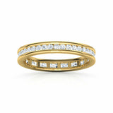 1ct Wedding Band Round Cut Diamond Channel Set Eternity 14k Yellow Gold Finish