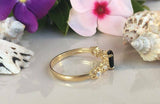 1.3ct Engagement Ring Oval Cut Diamond Milgrain Floral 14k Yellow Gold Finish