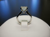 2Ct Princess Cut Diamond Wide Band Solitaire Engagement Ring 14K White Gold Over