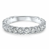 2.5ct Round Cut Diamond Stylish 3/4th Eternity Wedding Band 14k White Gold Over