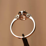 1.7ct Engagement Ring Oval Cut Diamond Round Accents Halo 14k Rose Gold Finish