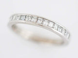 2ct Emerald Diamond Wedding Band Channel Set Half Eternity 14k White Gold Finish