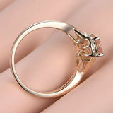 1.3ct Oval Cut Peach Morganite Infinity Engagement Ring 14k Yellow Gold Finish