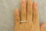 5Ct Princess Cut DVVS1 Diamond Full Eternity Wedding Band 14K Yellow Gold Finish