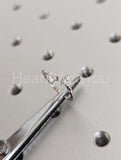 0.5ct Heart Cut Simulated Diamond Two Stone Open Ring 14k White Gold Plated