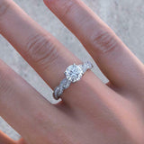 2.2ct Round Cut Diamond Infinity Vintage Engagement Ring 14k White Gold Finish