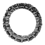 3.5Ct Round Cut Black Diamond Full Eternity Wedding Band 14K Black Gold Finish