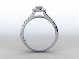 2ct Marquise Cut Diamond Accent Halo Fancy Engagement Ring 14k White Gold Finish