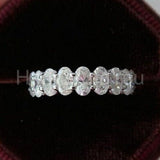 2ct Oval Cut Simulated Diamond Full Eternity Wedding Band 14k White Gold Plated