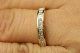 4Ct Princess Cut Diamond Channel Set Unique Wedding Band 14K Yellow Gold Finish