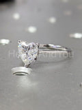 1ct Heart Cut Simulated Diamond Solitaire Wedding Ring Set 14k White Gold Plated