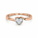 1ct Engagement Ring Round Cut Diamond Swirl Twist Solitaire 14k Rose Gold Finish