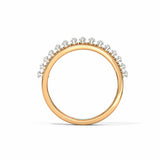 2ct Wedding Ring Band Round Baguette Cut Diamond Cocktail 14k Rose Gold Finish