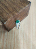 2ct Engagement Ring Oval Cut Green Emerald Cluster Halo 14k White Gold Finish