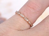 Full Eternity Wedding Ring Band 0.5ct Round Cut Diamond 14k Rose Gold Finish