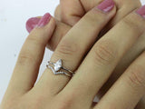 1.5ct Marquise Diamond Engagement Ring Solitaire Bridal Set 14k White Gold Over