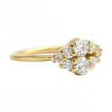 1.6ct Round Cut Diamond Engagement Ring 14k Yellow Gold Finish Stylish Cluster